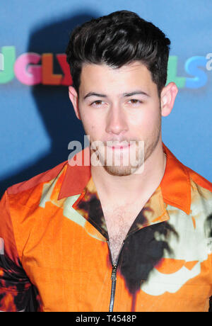 Los Angeles, California, USA 13th April 2019  Singer Nick Jonas attends Uglydolls LA Photocall on April 3, 2019 at the Four Seasons Hotel in Los Angeles, California, USA. Credit: Barry King/Alamy Live News Stock Photo