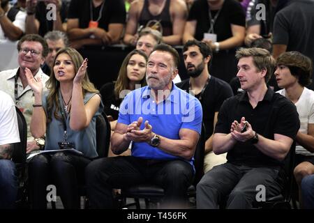 Sao Paulo, Brazil. 13th Apr, 2019. Former Bodybuilder and California Governor ARNOLD SCHWARZENEGGER, during the 2019 Arnold Classic South America, the largest sports nutrition fair in Latin America, in Sao Paulo, Brazil. Credit: Paulo Lopes/ZUMA Wire/Alamy Live News Stock Photo