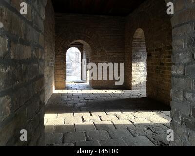 Beijing, China. 11th Apr, 2019. Photo taken on April 11, 2019 shows the Mutianyu Great Wall in Beijing, capital of China. Credit: Zhang Chenlin/Xinhua/Alamy Live News Stock Photo