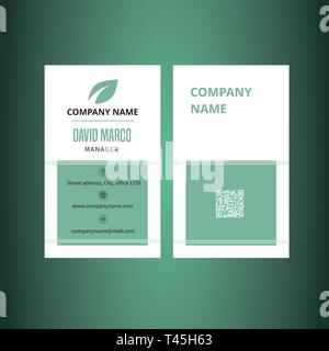 Business card template classic design Stock Vector