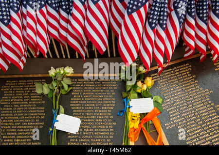 Sacramento, CA, / USA 05-05-2015: Editorial image of the Peace Officer Memorial at the California state capitol park Stock Photo
