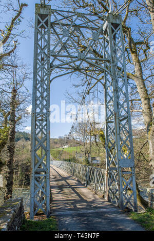 Llanstephan Bridge over the River Wye inbetween Llyswen and Erwood in the Wye Valley Stock Photo