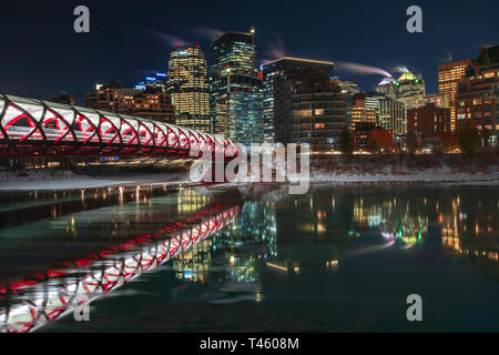 Peace Bridge Calgary Stock Photo