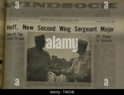 In 1968, a Marine from the 2nd Battalion, 7th Regiment waited outside a ...
