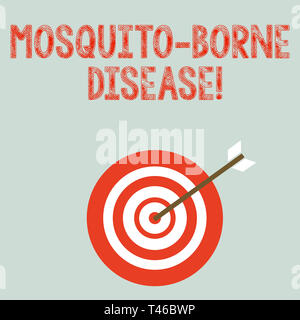 Writing note showing Mosquito Borne Disease. Business concept for illnesses caused parasites transmitted by mosquitoes Dart Board in Concentric Style  Stock Photo
