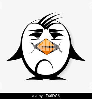 Penguin Logo For Your Design Vector Illustration On White Background Stock Vector