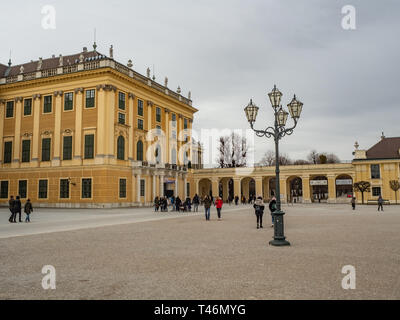 Vienna, Austria, 24 February 2019. Royal palace at Schönbrunn Stock Photo