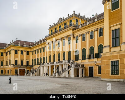 Vienna, Austria, 24 February 2019. Royal palace at Schönbrunn Stock Photo