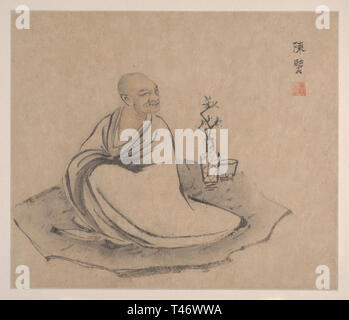 'The Sixteen Arhats Album' is the late Ming Dynasty painter Chen Xian painted in the autumn of 1634    《十六罗汉画册》是明末画家陈贤绘于1634年秋 Stock Photo