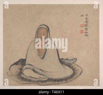 'The Sixteen Arhats Album' is the late Ming Dynasty painter Chen Xian painted in the autumn of 1634    《十六罗汉画册》是明末画家陈贤绘于1634年秋 Stock Photo