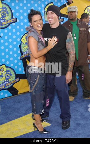 LOS ANGELES, CA. May 31, 2003: PINK & date at the 2003 MTV Movie Awards in Los Angeles. Stock Photo