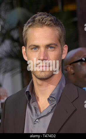 LOS ANGELES, CA. June 03, 2003: Actor PAUL WALKER at the world premiere of his new movie 2 Fast 2 Furious at the Universal Amphitheatre, Hollywood. Stock Photo