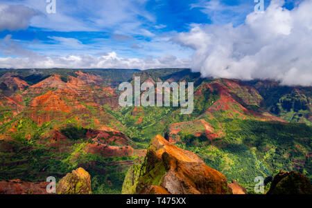 Waimea Canyon, Kauai, Hawaii Stock Photo