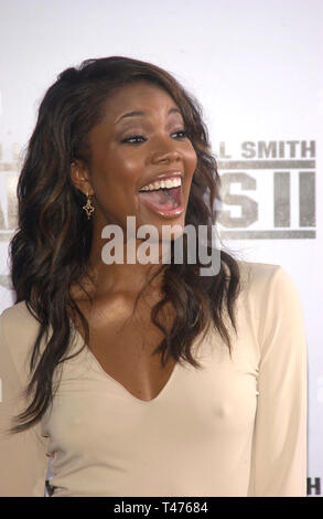 LOS ANGELES, CA. July 09, 2003: Actress GABRIELLE UNION at the world premiere, in Los Angeles, of her new movie Bad Boys II. Stock Photo