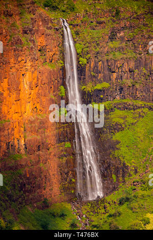 Waipoo Falls, Kauai, Hawaii Stock Photo