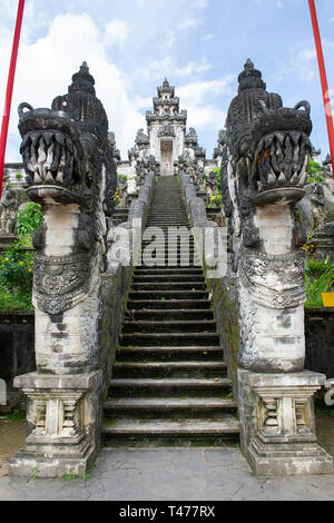 The central Paduraksa portal leading to the middle sanctum of Pura Penataran Agung Lempuyang (Lempuyang Temple) in Bali, Indonesia Stock Photo