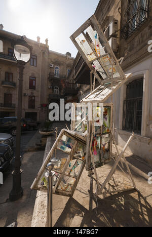 Azerbaijan, Baku, Old City (Icari Seher), public art Stock Photo