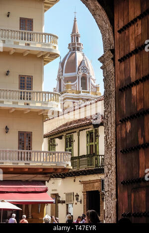 Cartagena Colombia,Catedral Basilica Metropolitana de Santa Catalina de Alejandria,Metropolitan Cathedral Basilica of Saint Catherine of Alexandria. b Stock Photo