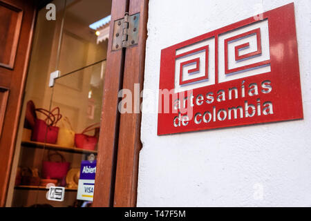 Cartagena Colombia,Artesanias de Colombia,folk art,handicrafts,store,exterior,sign,COL190122116