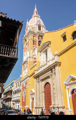 Cartagena Colombia,Catedral Basilica Metropolitana de Santa Catalina de Alejandria,Metropolitan Cathedral Basilica of Saint Catherine of Alexandria. b Stock Photo