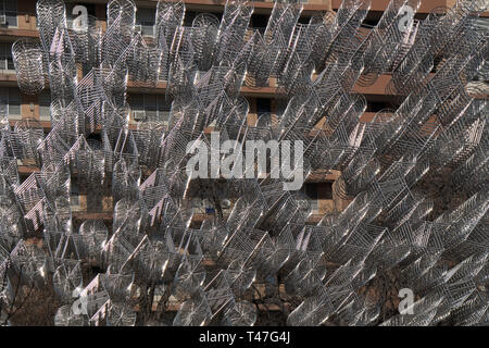 Ai Weiwei's "Bicycles Forever" in Austin, Texas Stock Photo