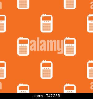 Portable radio pattern vector orange Stock Vector