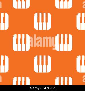 Piano keys pattern vector orange Stock Vector
