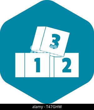 Bricks icon, simple style Stock Vector