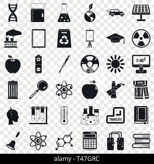 Good education icons set, simple style Stock Vector