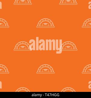 Bread oven pattern vector orange Stock Vector