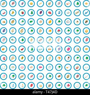 100 switzerland icons set, isometric 3d style Stock Vector