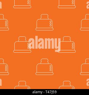 Steal toaster pattern vector orange Stock Vector