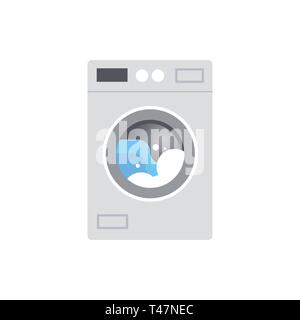 https://l450v.alamy.com/450v/t47nec/modern-washing-machine-with-dirty-clothes-during-wash-home-appliance-flat-t47nec.jpg