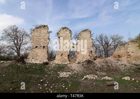 Ruins of the Pravda Castle, Czech Republic Stock Photo