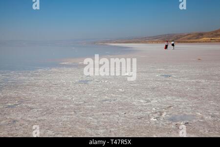 Great Salt Lake Tuz Golu, Central Anatolia, Turkey Stock Photo