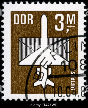 Postage stamp from East Germany (DDR)  in the Airmail series issued in 1984 Stock Photo