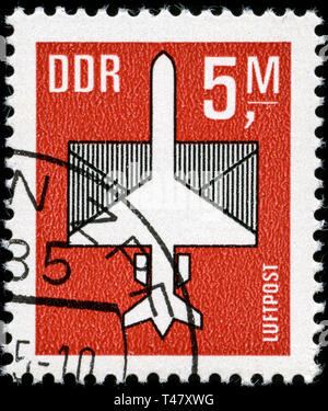 Postage stamp from East Germany (DDR)  in the Airmail series issued in 1985 Stock Photo