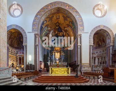 MESSINA, ITALY - NOVEMBER 06, 2018 - Messina Duomo Cathedral and its interior in Sicily Stock Photo
