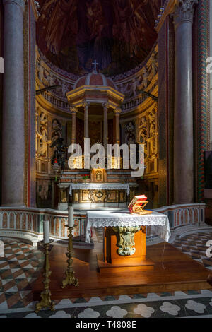 MESSINA, ITALY - NOVEMBER 06, 2018 - Messina Duomo Cathedral and its interior in Sicily Stock Photo