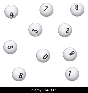 Balls for lottery. Vector illustration. Games of chance. Seamless pattern background. Stock Vector