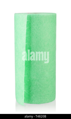 Roll of synthetic napkins isolated on white background Stock Photo