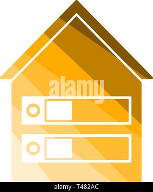 Datacenter Icon. Flat Color Ladder Design. Vector Illustration. Stock Vector