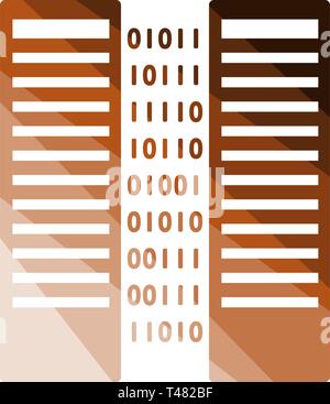 Server Icon. Flat Color Ladder Design. Vector Illustration. Stock Vector