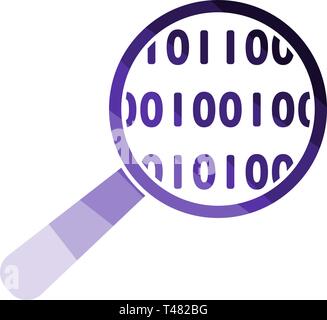 Data Analysing Icon. Flat Color Ladder Design. Vector Illustration. Stock Vector
