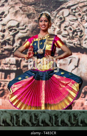 Buy Red Blue Bharatanatym Dance Dress For Kids Online | The Dance Bible