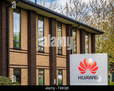 Huawei Technologies Research & Development building on Cambridge Science Park, Cambridge UK. Stock Photo