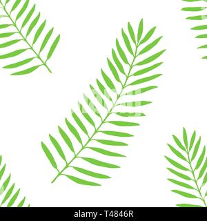 Nature seamless pattern. Hand drawn abstract tropical summer background Stock Vector