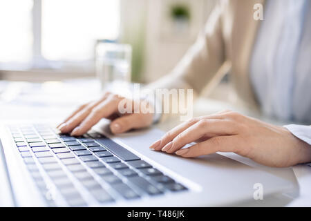 Using modern laptop Stock Photo