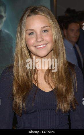 LOS ANGELES, CA. October 27, 2003: Actress AMANDA BYNES at the world premiere, in Los Angeles, of The Matrix Revolutions. Stock Photo