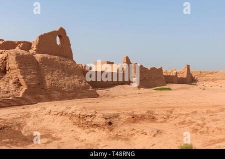 View of the Gaochang ruins near the city of Turpan, Xinjiang, China Stock Photo